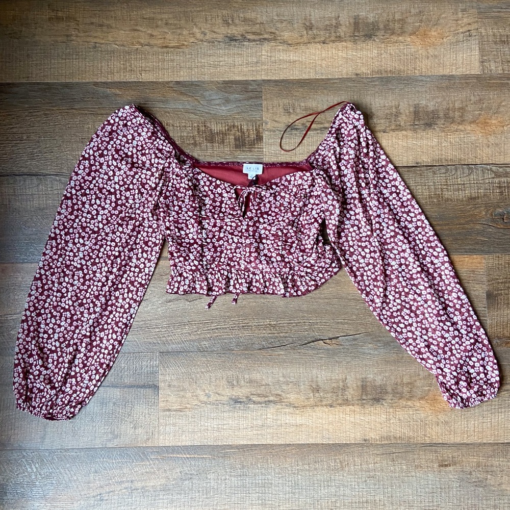 Cropped Floral Long Sleeve